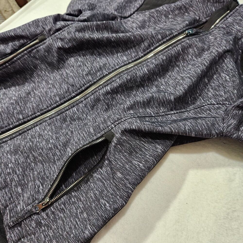 Free Country Jacket Small Heather Color Black Soft shell Lined thumbholes.  New - Picture 12 of 13